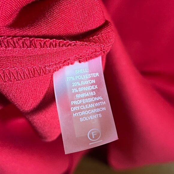 Calvin Klein Ruched Sheath Dress Red - Picture 3 of 4